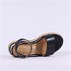 Repo Cork Platform Wedge Sandal - Black Combi